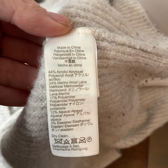 J. Crew Half Zip Sweater Merino Wool Alpaca Blend Gray Heather Dove Size 2X - Picture 5 of 5